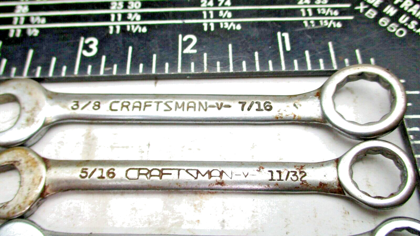Craftsman Lot Of 7 -V- Combination Wrenches Vintage See Pictures For Details