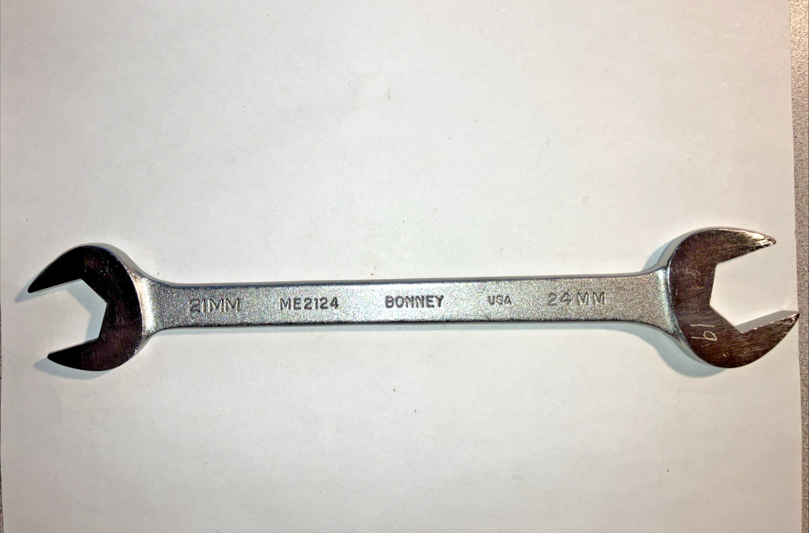Bonney Tools ME2124 Metric 21mm – 24mm Double Open End Wrench USA Vintage