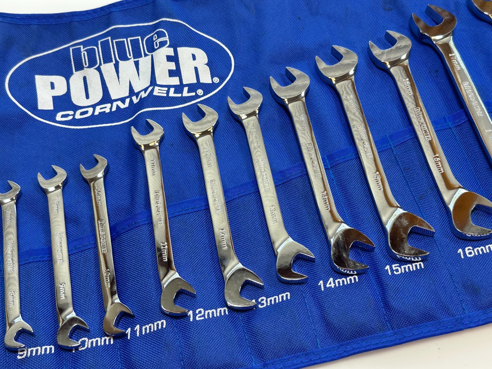 Cornwell Tools BPAW12MST 12Pc bluePOWER Metric 8mm-19mm 4 Way Angle Wrench Set