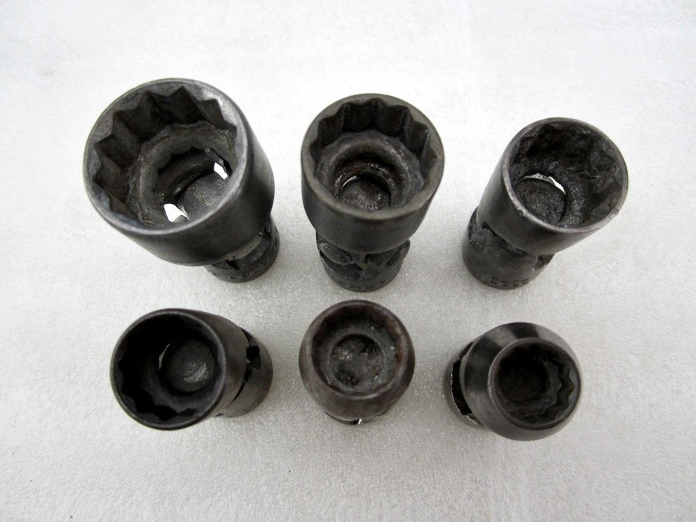 Vintage Plomb 3/8″ Drive 6pc SAE 12pt Flex Head Socket Set USA