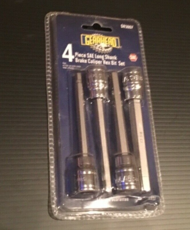 NEW GEARHEAD 4 Piece PC SAE Long Shank Brake Caliper Hex Bit Set – GH3007 NWT