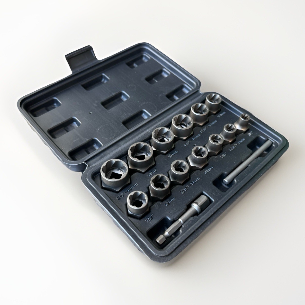 15Pcs Bolt Extractor Kit 3/8″ Dr. Impact Bolt & Nut Screws Stud Remover Socket
