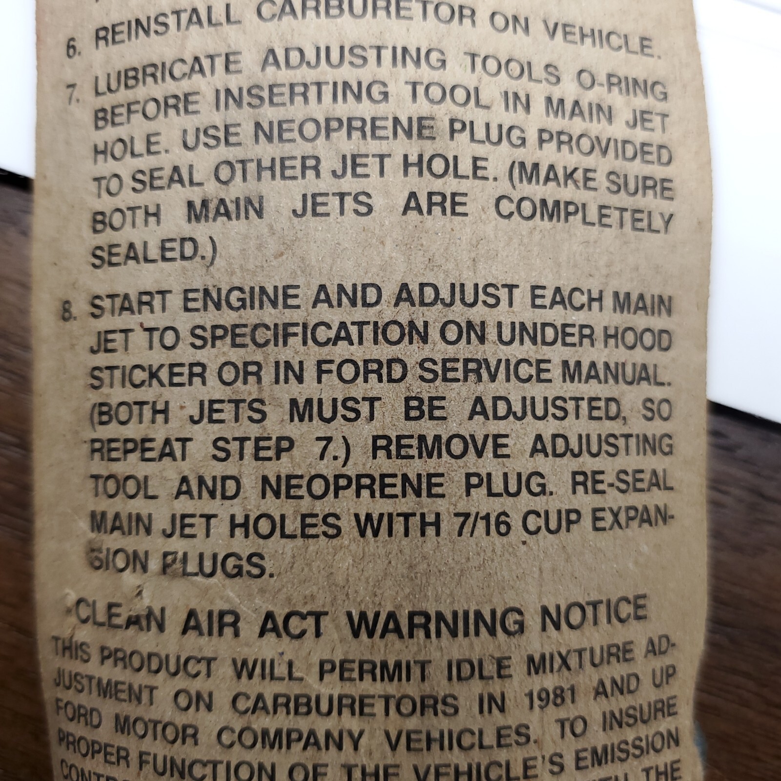 Thexton Ford Variable Venturi Adjusting Tool #360