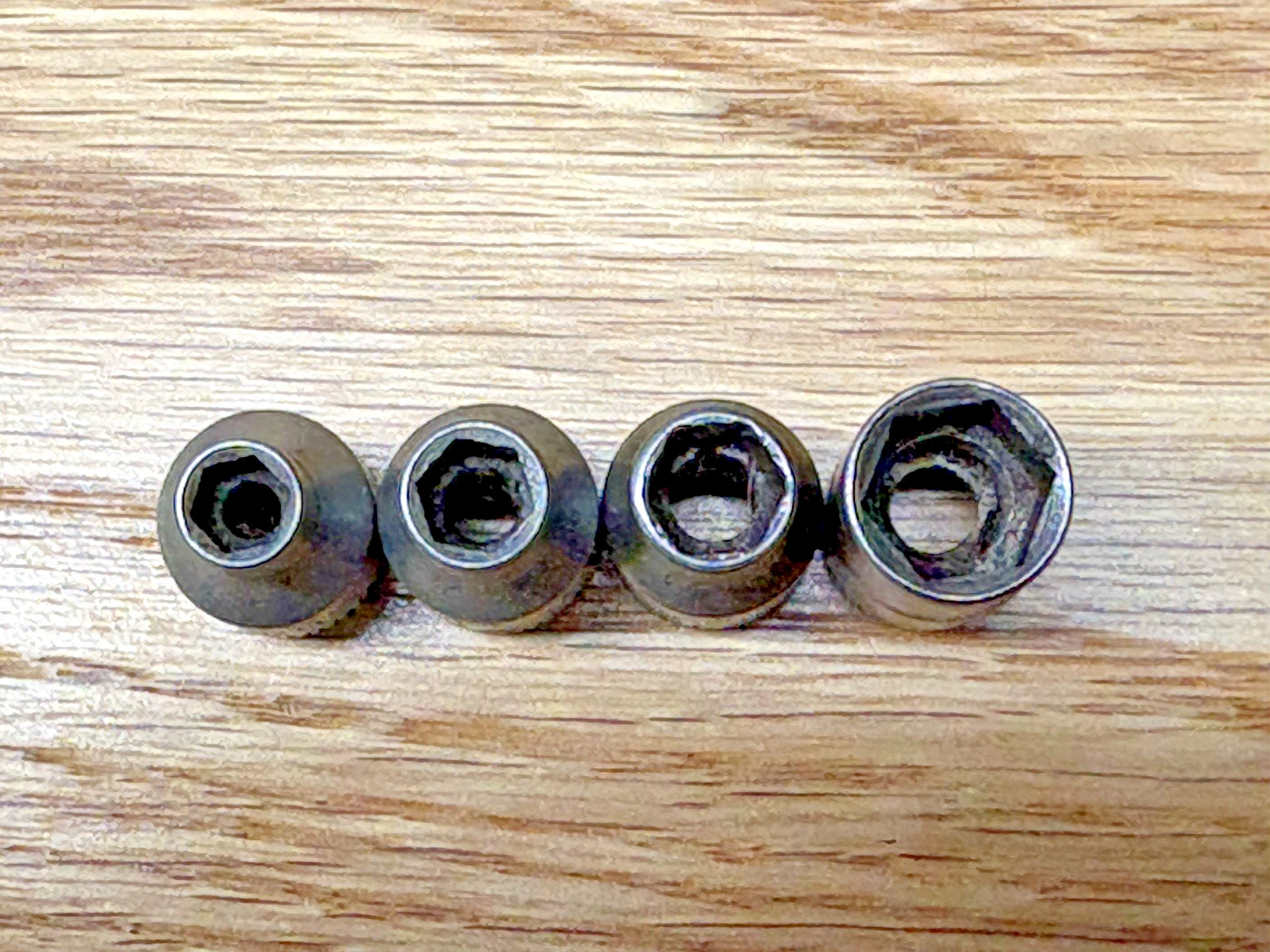 Vintage Snap-On Early Socket Wrench Set Case TM 6 7 8 11 E date 1944 RARE WWII