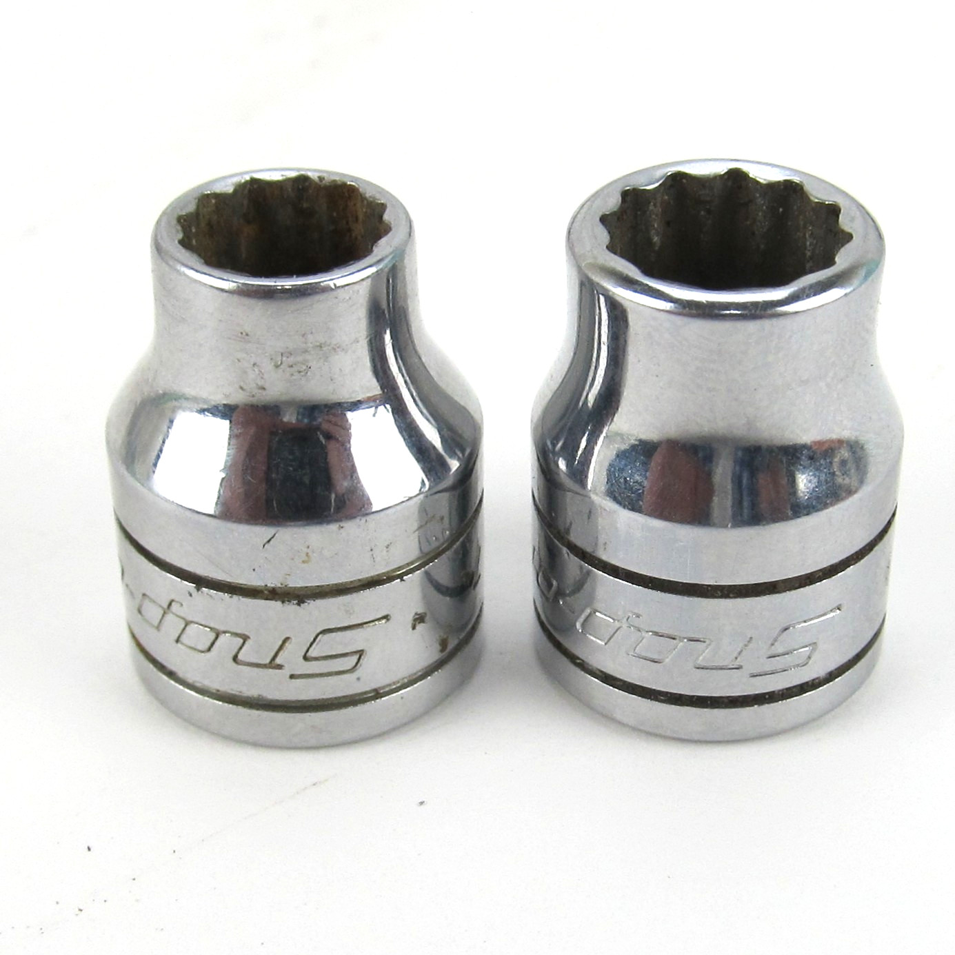 Snap-On Tools 3/8″ Drive 5/16″ 3/8″ Shallow 12 Point Chrome Sockets F101 F121