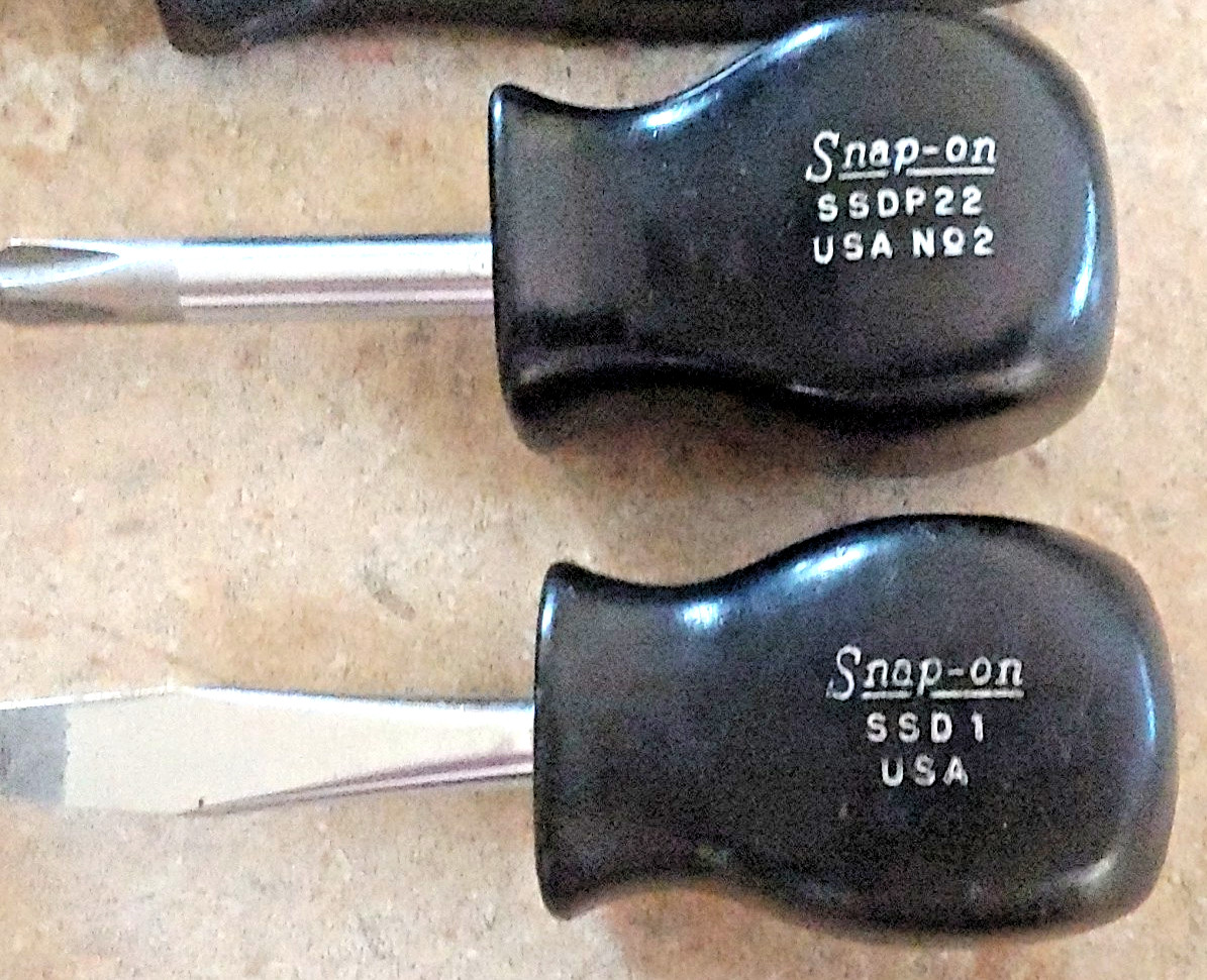 Snap-on 8 Pcs. Screwdrivers SSD8,6,2,1 SOD306, SSDP31, SSDP22,6ASA Phil Slot USA