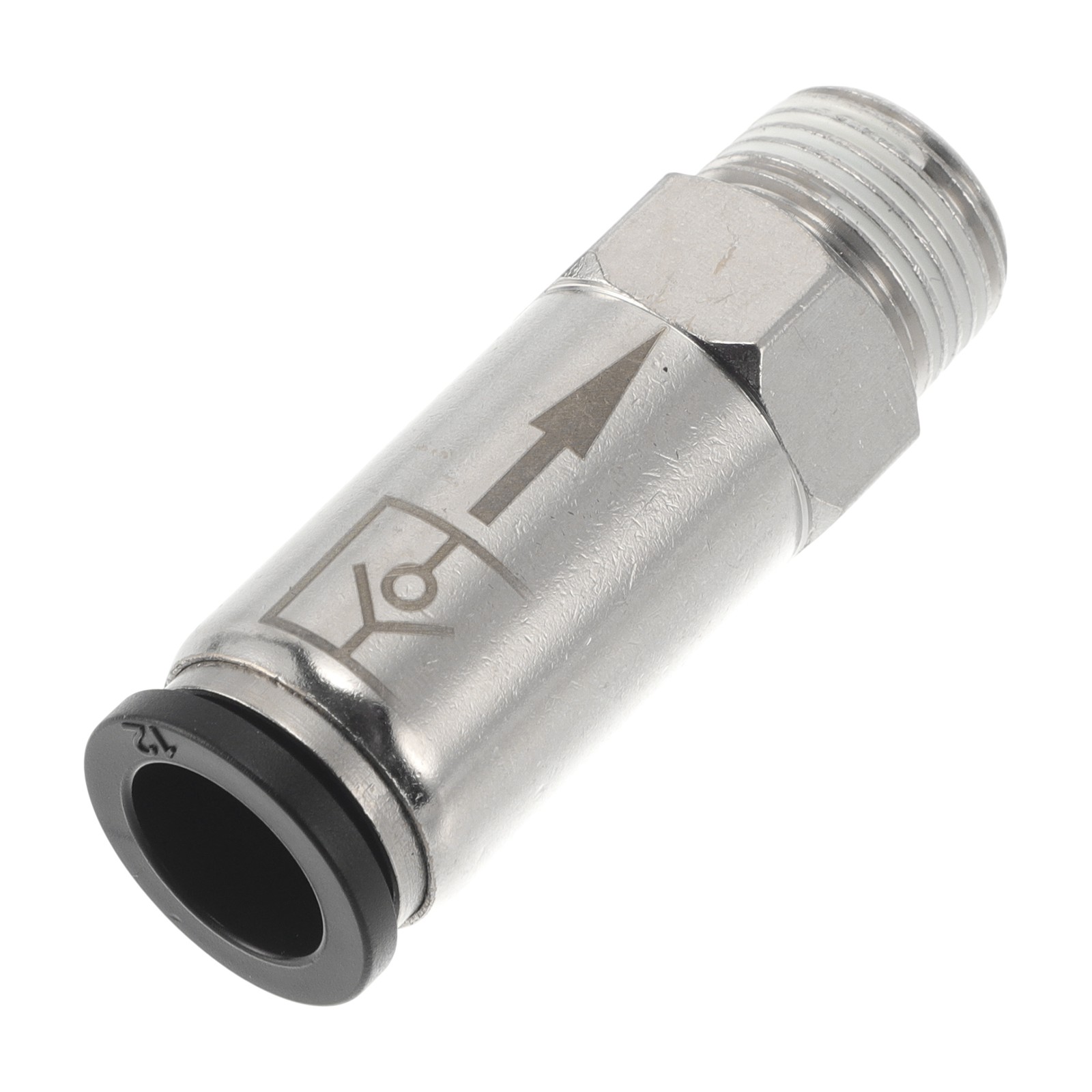 For Push to Fittings 15/32 Check Valve Plast/Met 16mm/3/8 BSPT Black