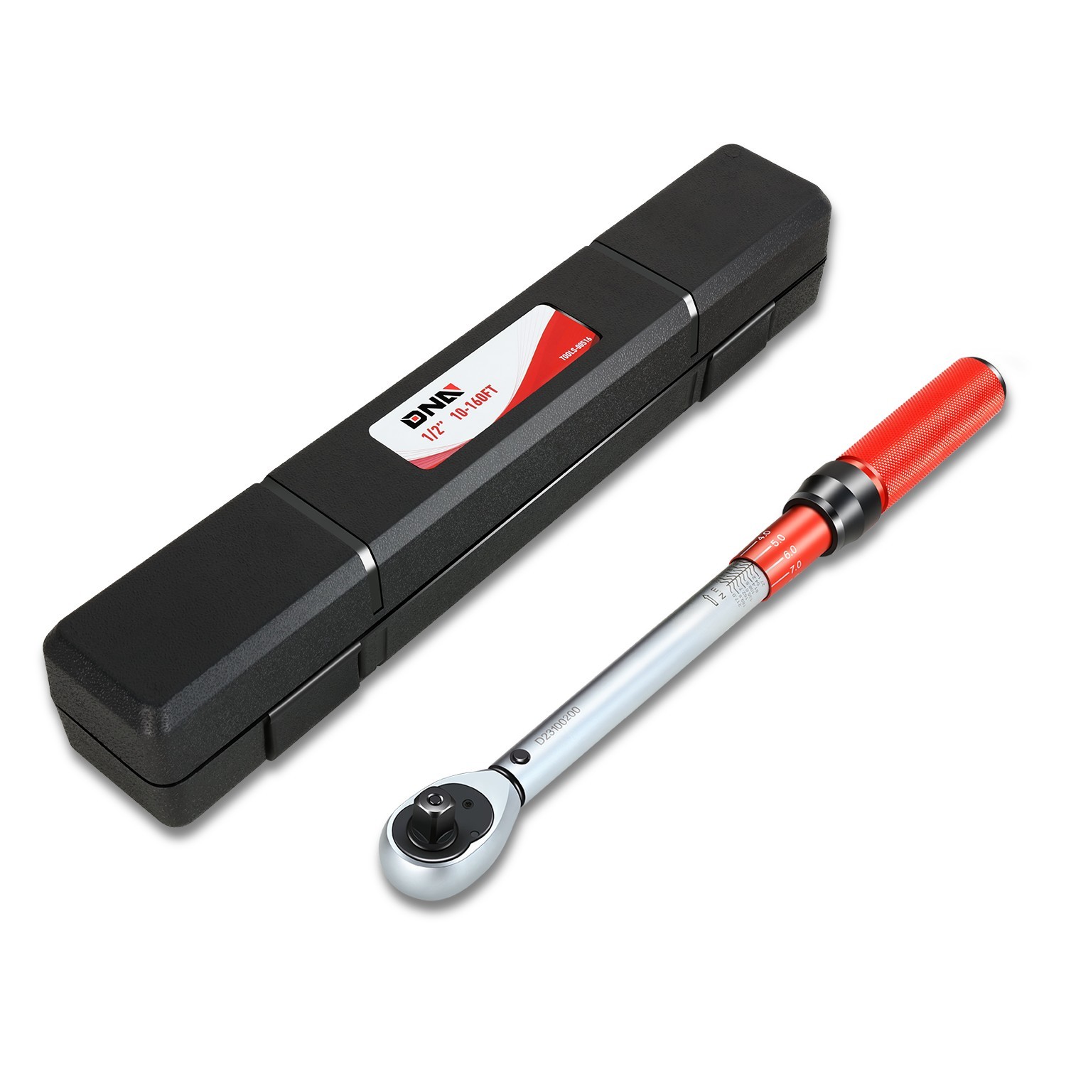 1/2″ Mechanic 10-160IN.-LB Adjustable Click Torque Wrench With Storage Box Red