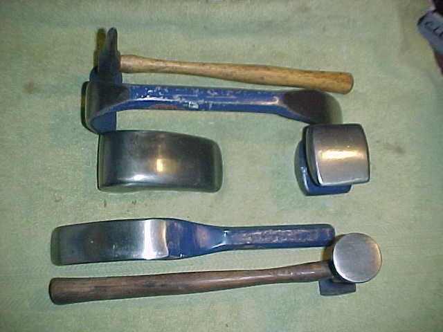 Auto Body 1950’s Craftsman (6) Pc Set Slapping Spoons Dollies Hammers Shop Tools