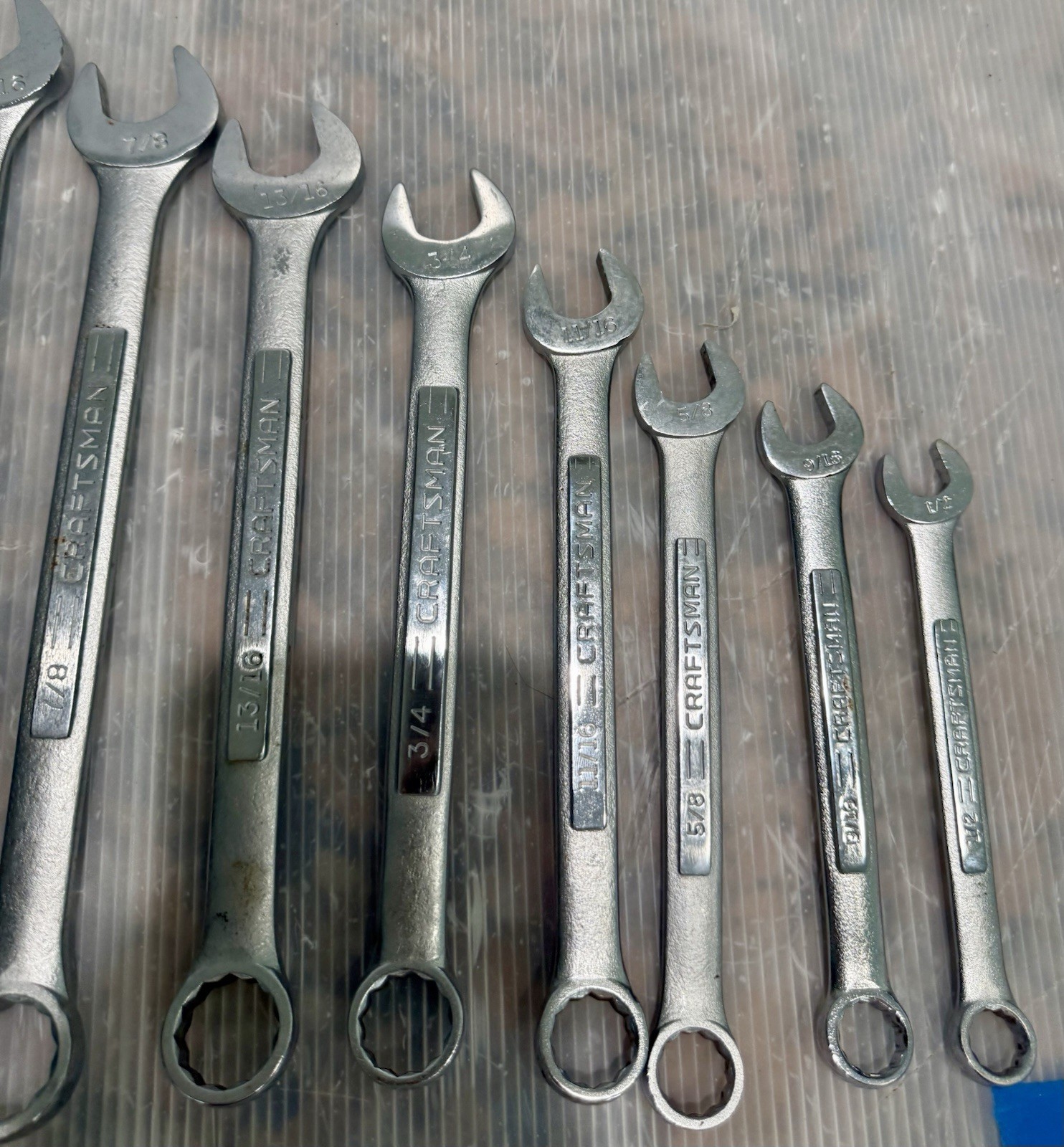 Craftsman USA V Series Wrench Set 12 Piece V-44708 To 44695 SAE 1 1/4 To 1/2