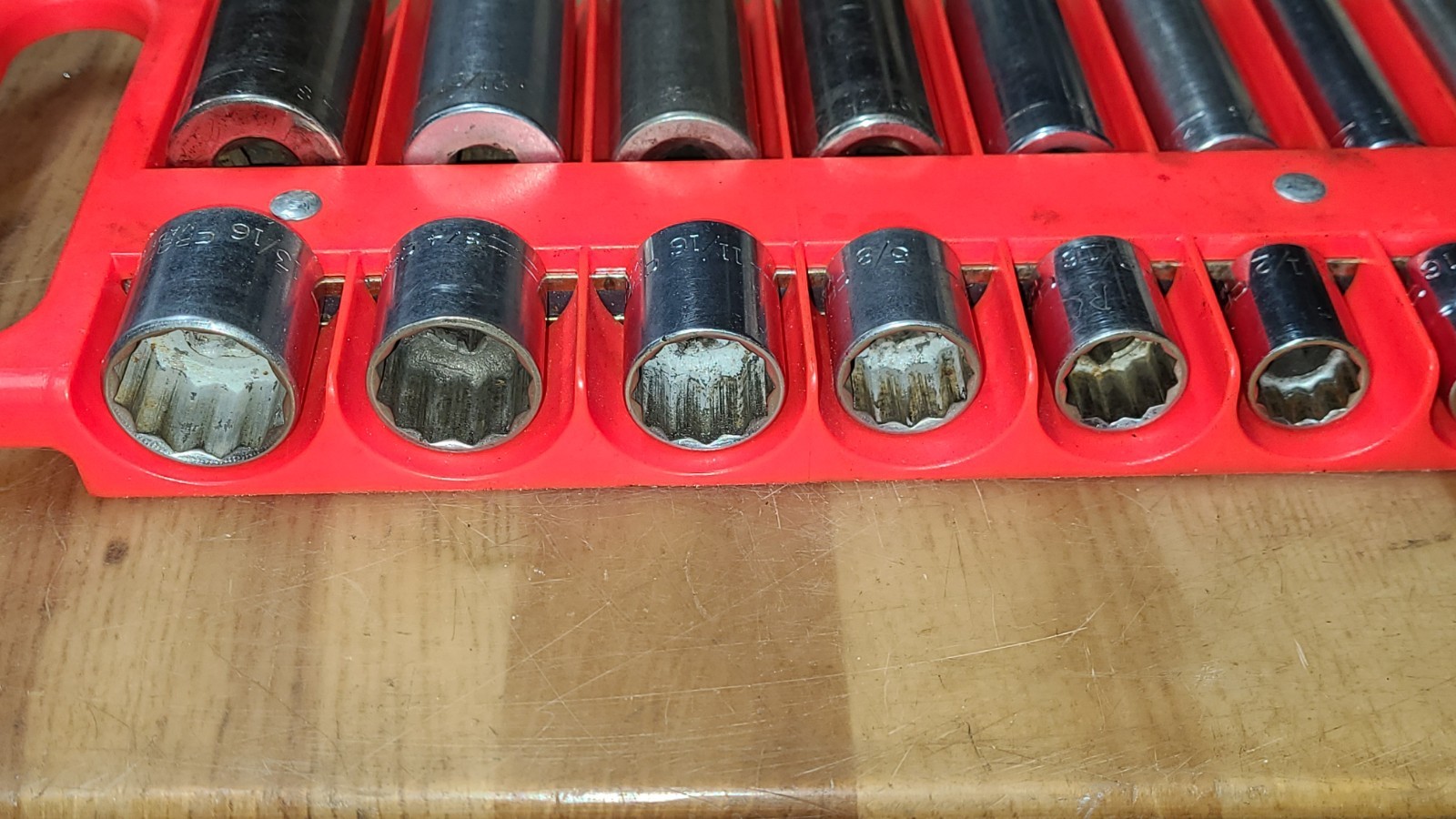 Vintage Craftsman ⅜ & ¼» Drive Socket Set 28 pc + Magnetic Holder ⅞ To 5/32 USA