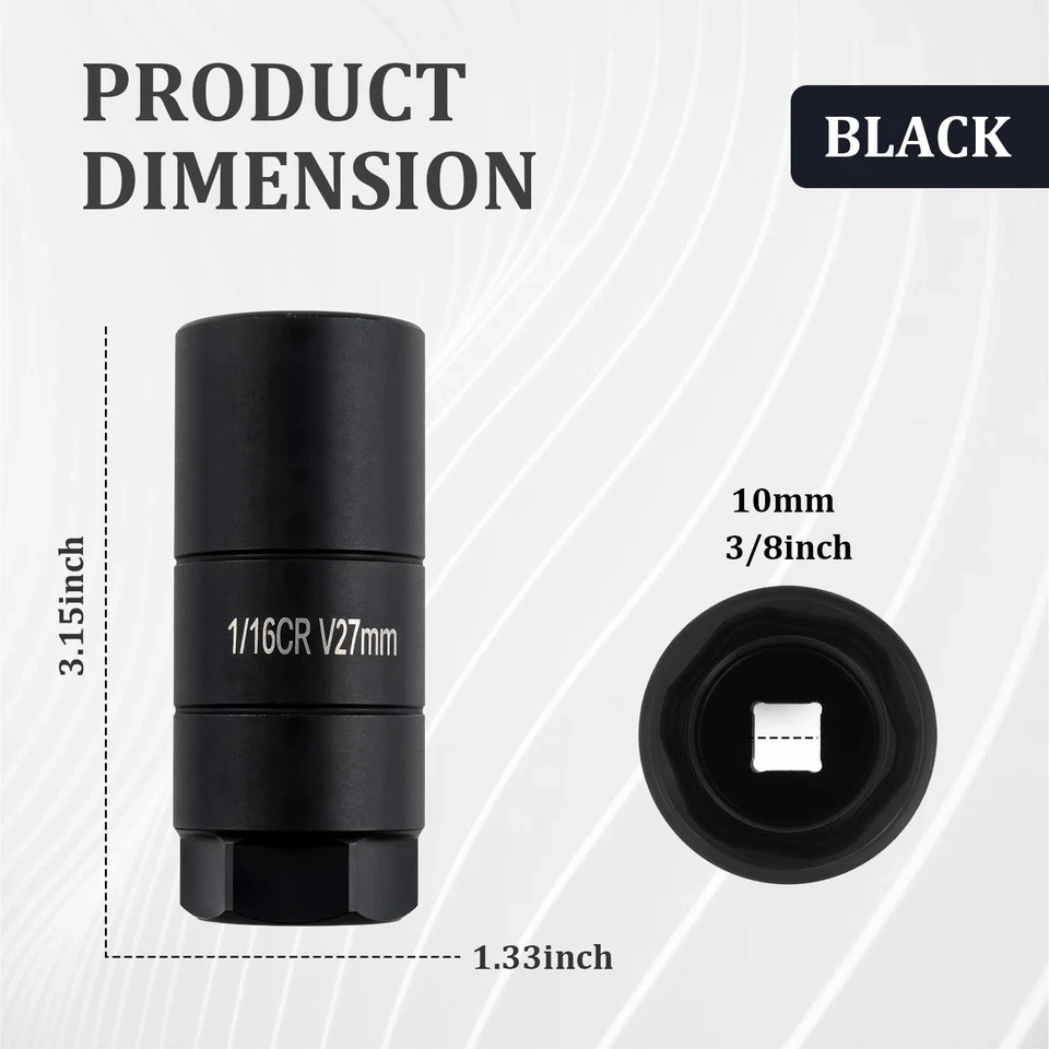 Oil Pressure Sensor Socket,Hexagonal Drive27mm Socket for Removing Oil Sendin…