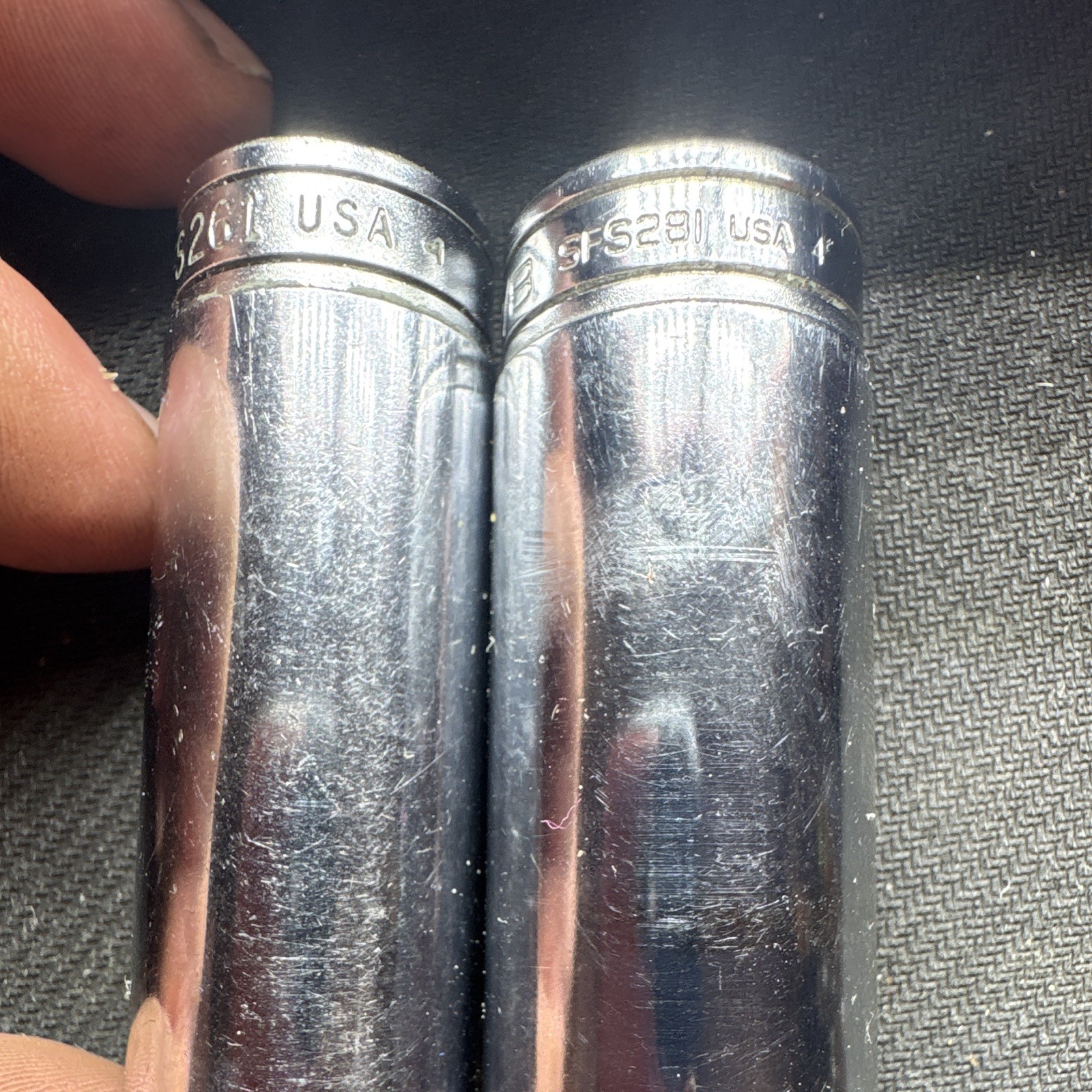 Vintage Snap-on USA SFS Deep Socket Lot 3/8″ Drive 13/16 & 7/8, 2 Pc, 6 Point