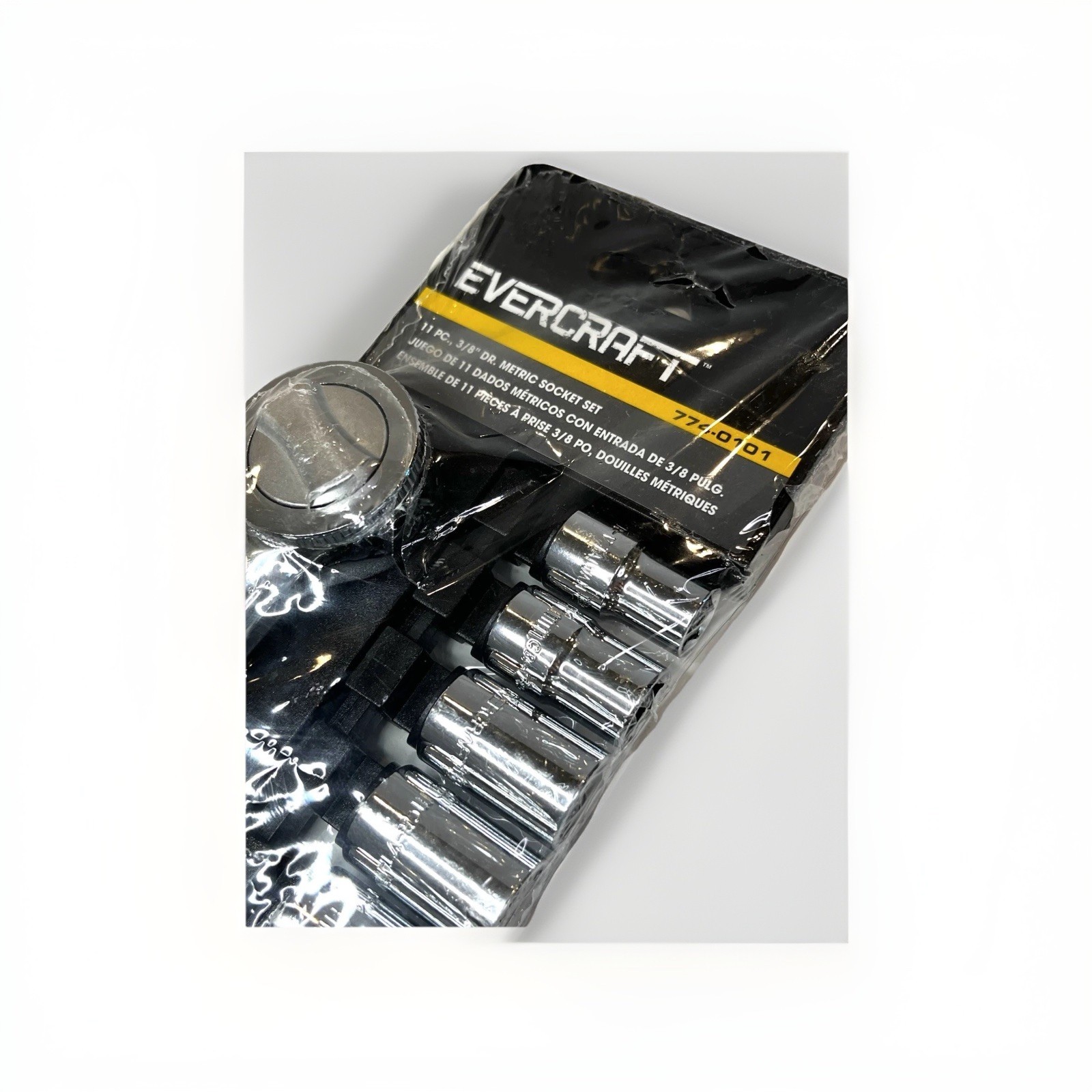 Evercraft 11 Pc 3/8” Drive Metric Socket Set Ratchet Wrench Chrome Tool Kit New