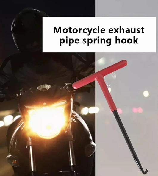 T-Shaped Exhaust Spring Puller with Rubber Grip – Essential Tool for Motorcycles