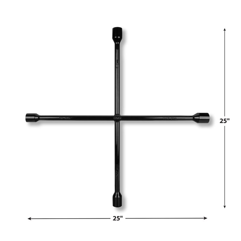 Performance Tool W11 Lug Nut Wrench; 4 Way Truck Wrench; Chrome Plated; Steel; S
