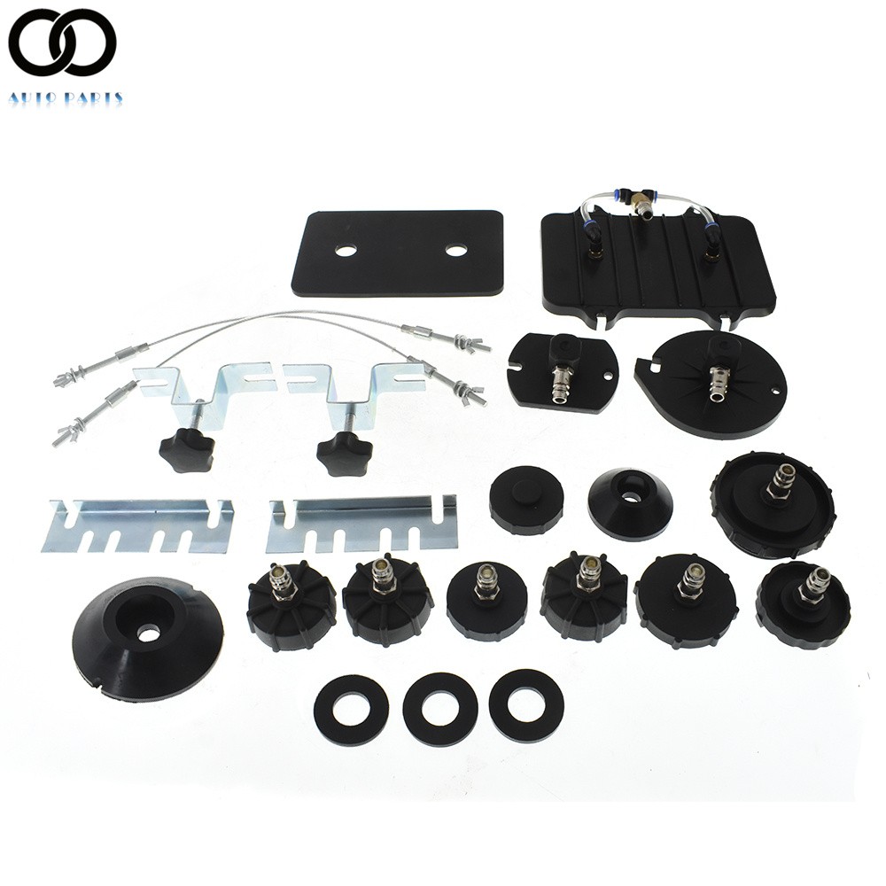 Portable Pneumatic Air Pressure Kit Brake & Clutch Bleeder Valve System Tool Set