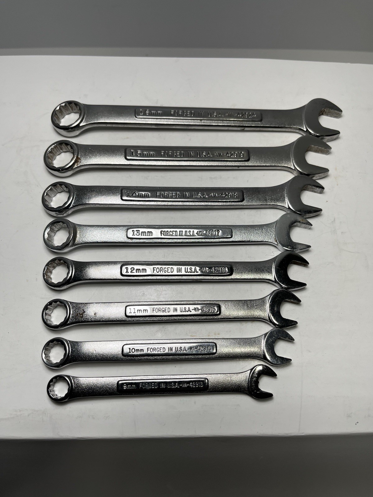 Craftsman 8 Piece 12 Point Combinaition Metric Box End Wrench Set