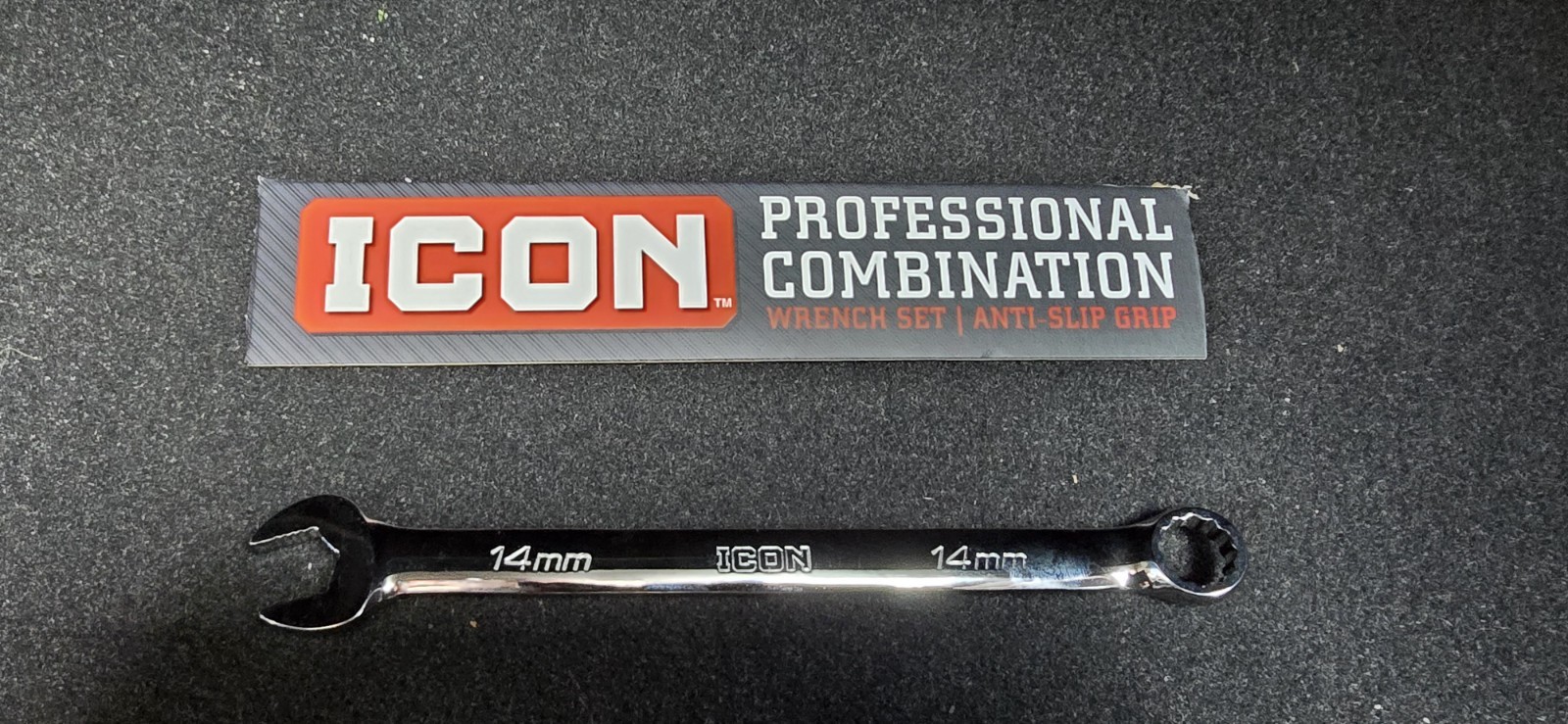 ICON Professional Combination Wrench Anti-slip Grip Metric 14mm WCAM14 New