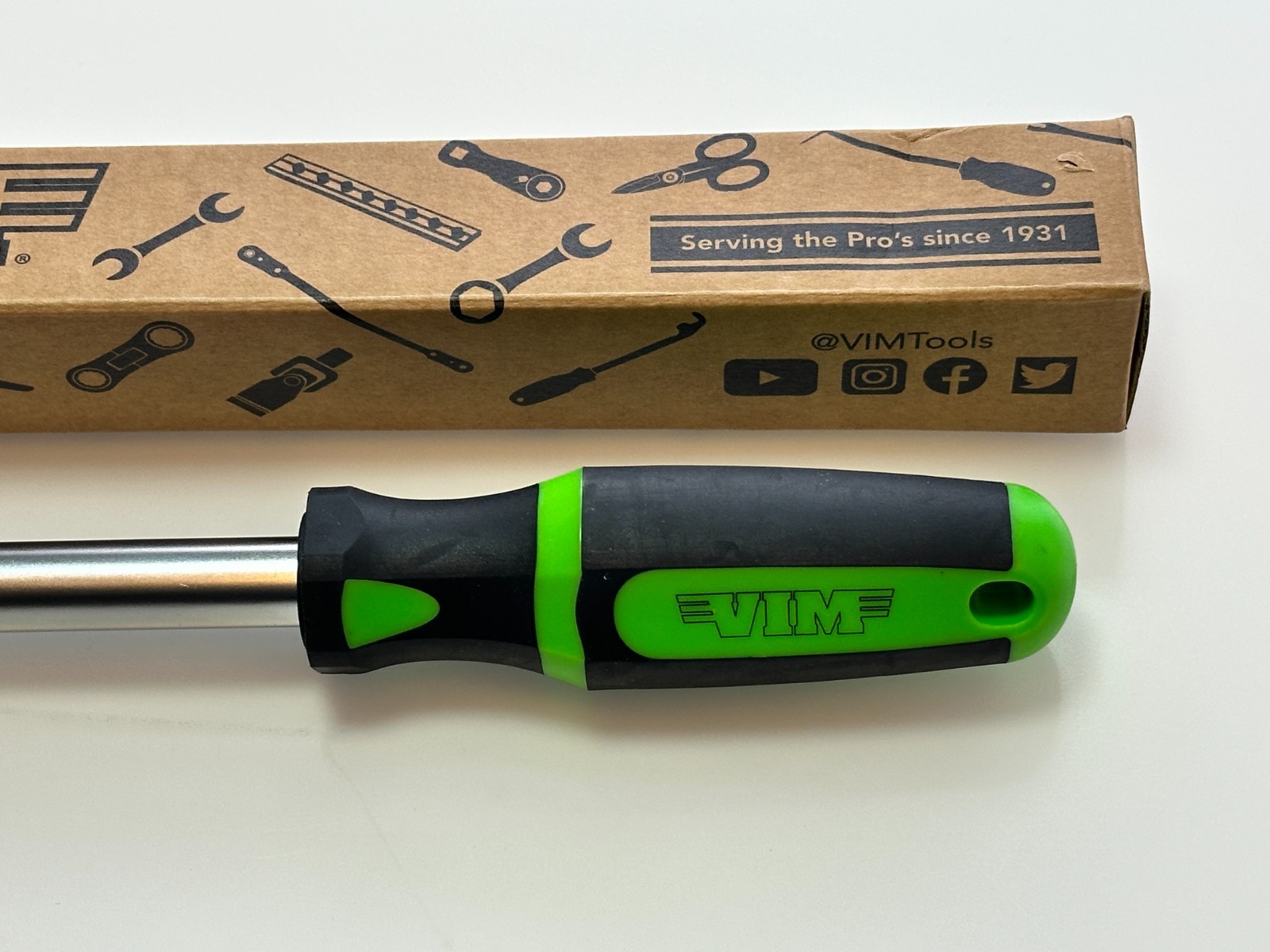 NEW VIM IBB614 3/8″ Drive 14″ Long Indexing Breaker Bar w/ ERGO Soft Grip Handle