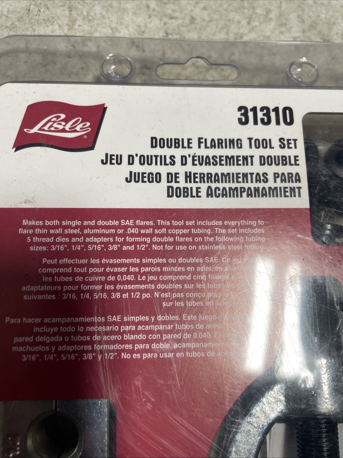 Lisle 31310 Double Flaring Tool Set Makes Both Single and Double SAE