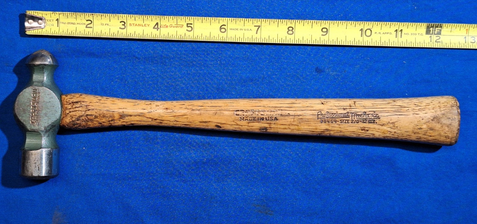 USA Craftsman 38464 12oz ball peen hammer original hickory handle