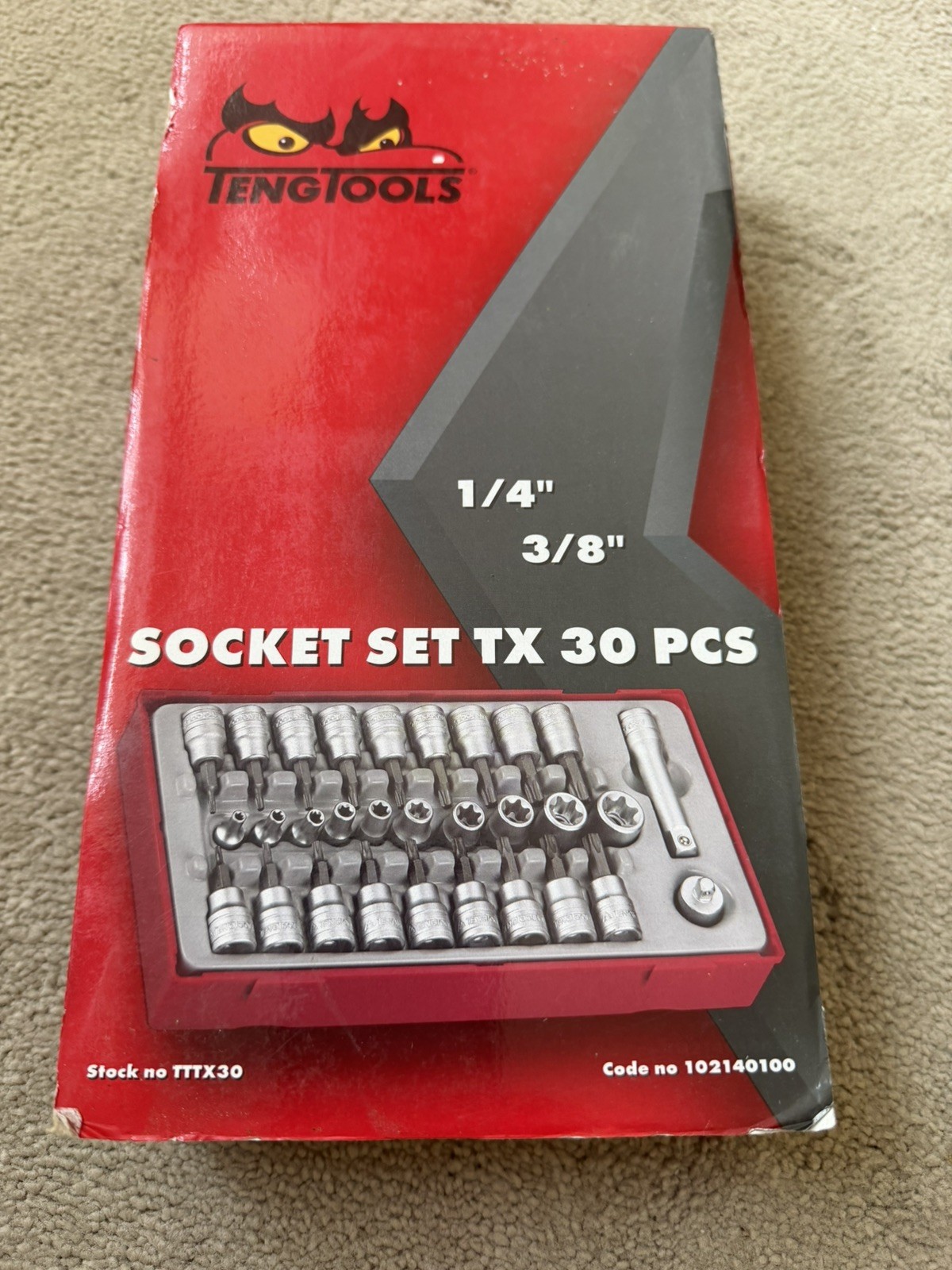 Teng TTTX30 3/8″ Drive Torx Bit Socket & Torx Socket Set – Male & Female