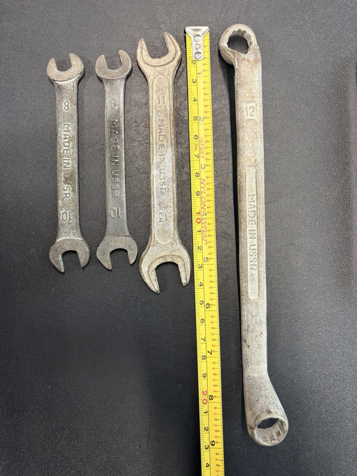 SOVIET VINTAGE WRENCH MADE IN USSR OPEN ENDED, Box Metric