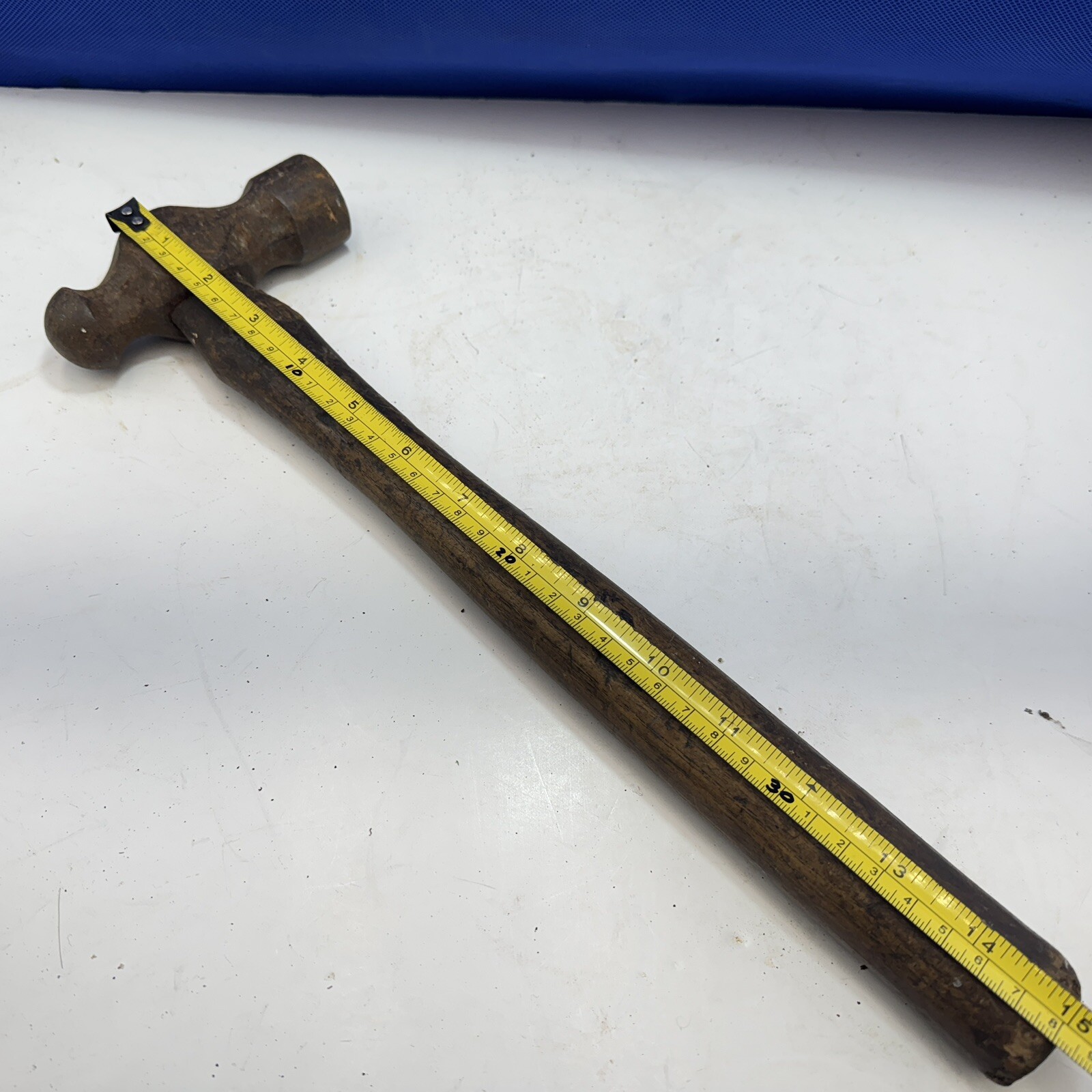 Ball Pein Hammer 900g 15″ Hickory Shaft Vintage Reclaimed Tools Carpentry