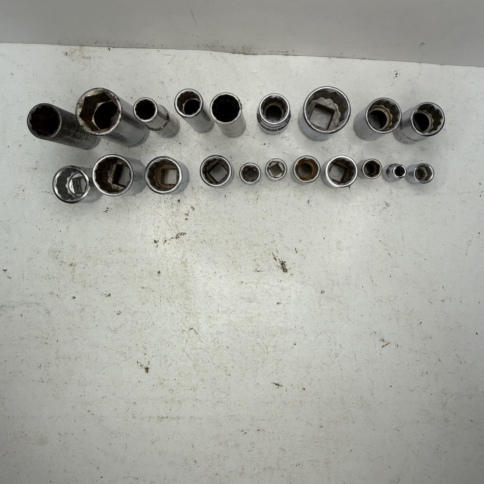 20pc Craftsman Socket Lot 1/4″ 3/8″ 1/2″ Drive SAE Metric Deep EE Series