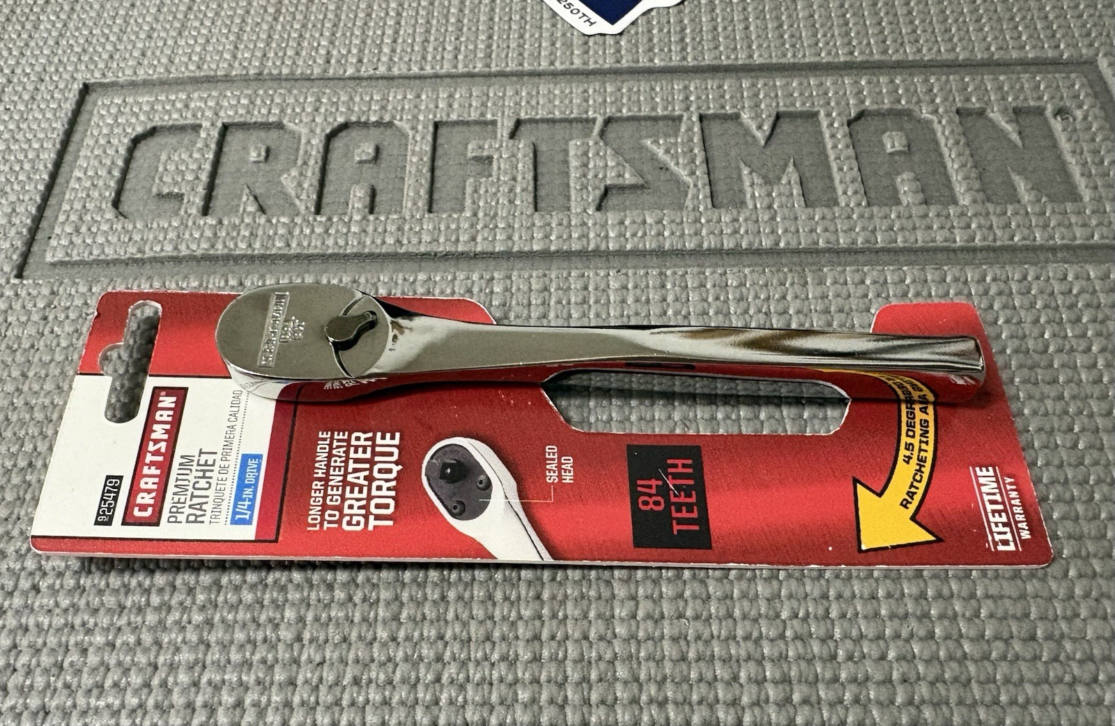NOS Sears Craftsman 1/4” Premium Ratchet 84T 25479 USA Brand New On Original Tag