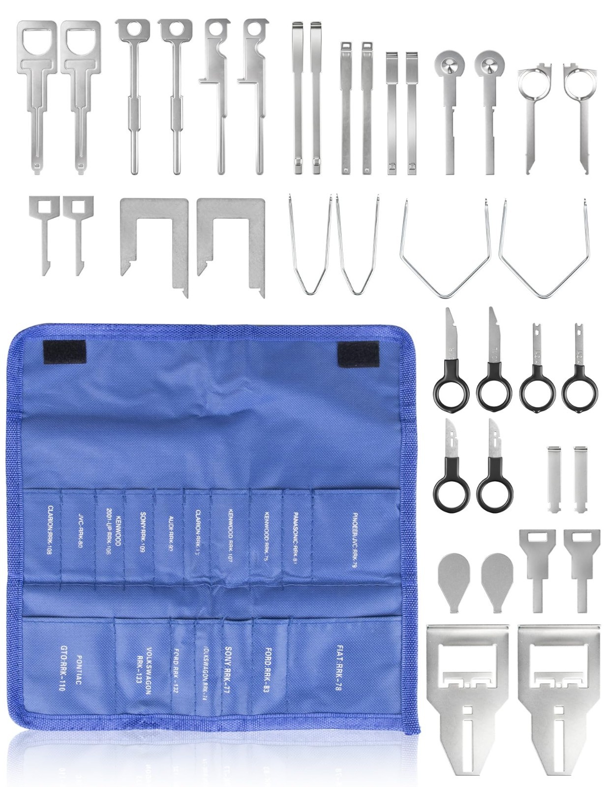 38PCS Universal Radio Removal Tool Set – Car Audio Stereo Pry Kit for Most Vehic