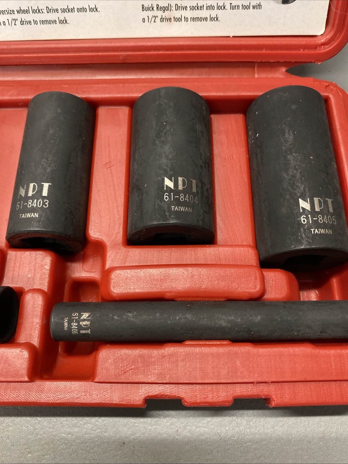 NAPA Professional 61-0321 Wheel Lock Removal Kit Set 9 Pieces