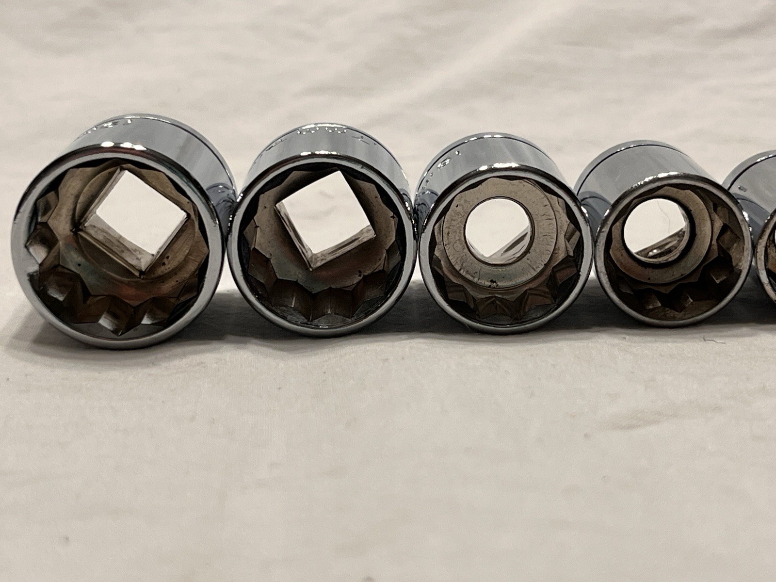 Taiwan 12 Point 3/8″ Drive 7 Piece Socket Set Chrome