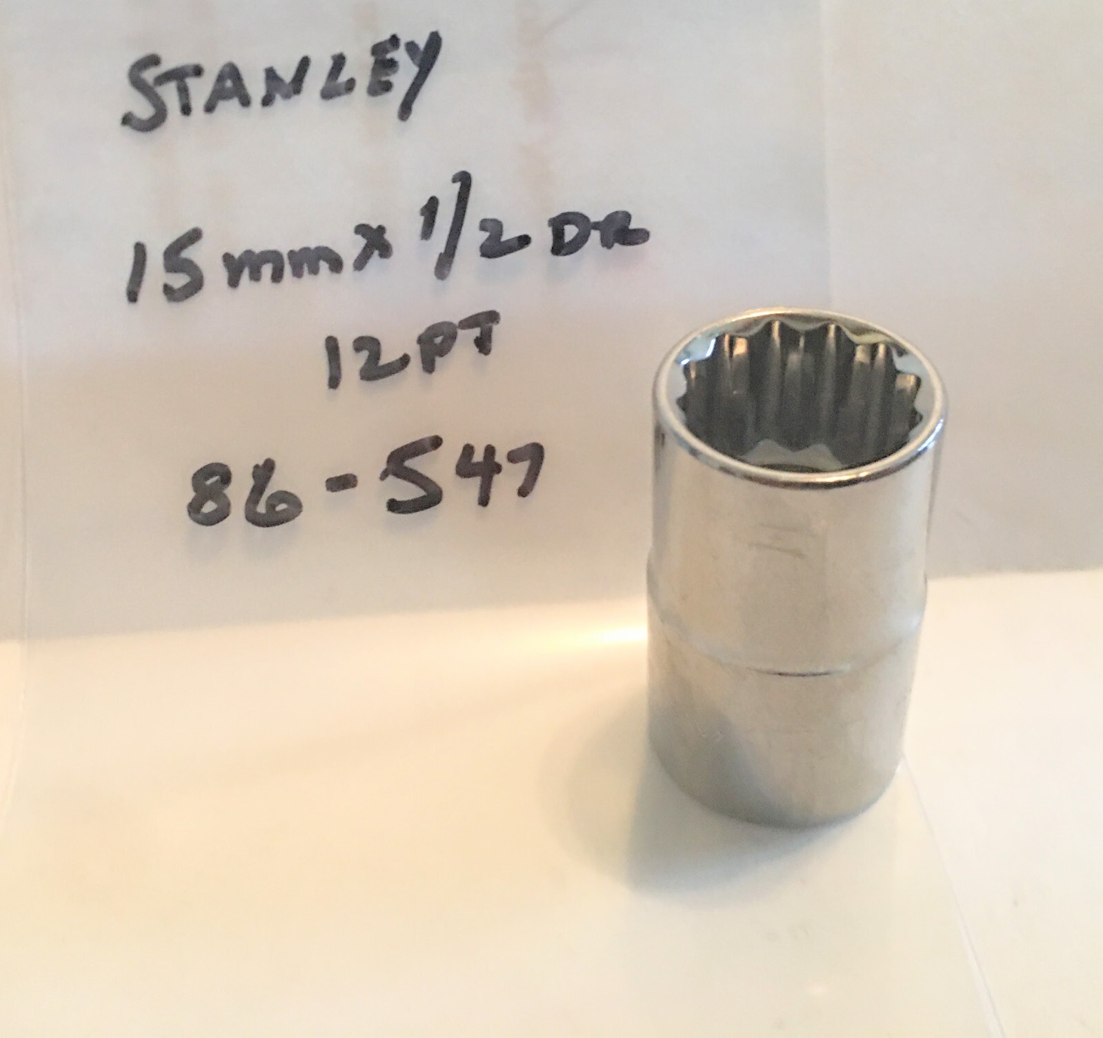 Stanley 15 mm x 1/2″ Dr Socket 86-547 – 12 Point Free USA Shipping
