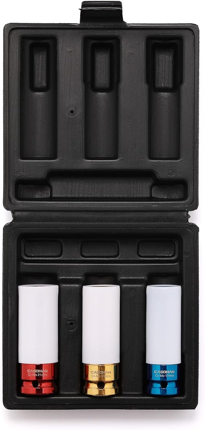 Oil Rubbed Finish 1/2-Inch Drive Impact Sockets for Safe Wheel Maintenance