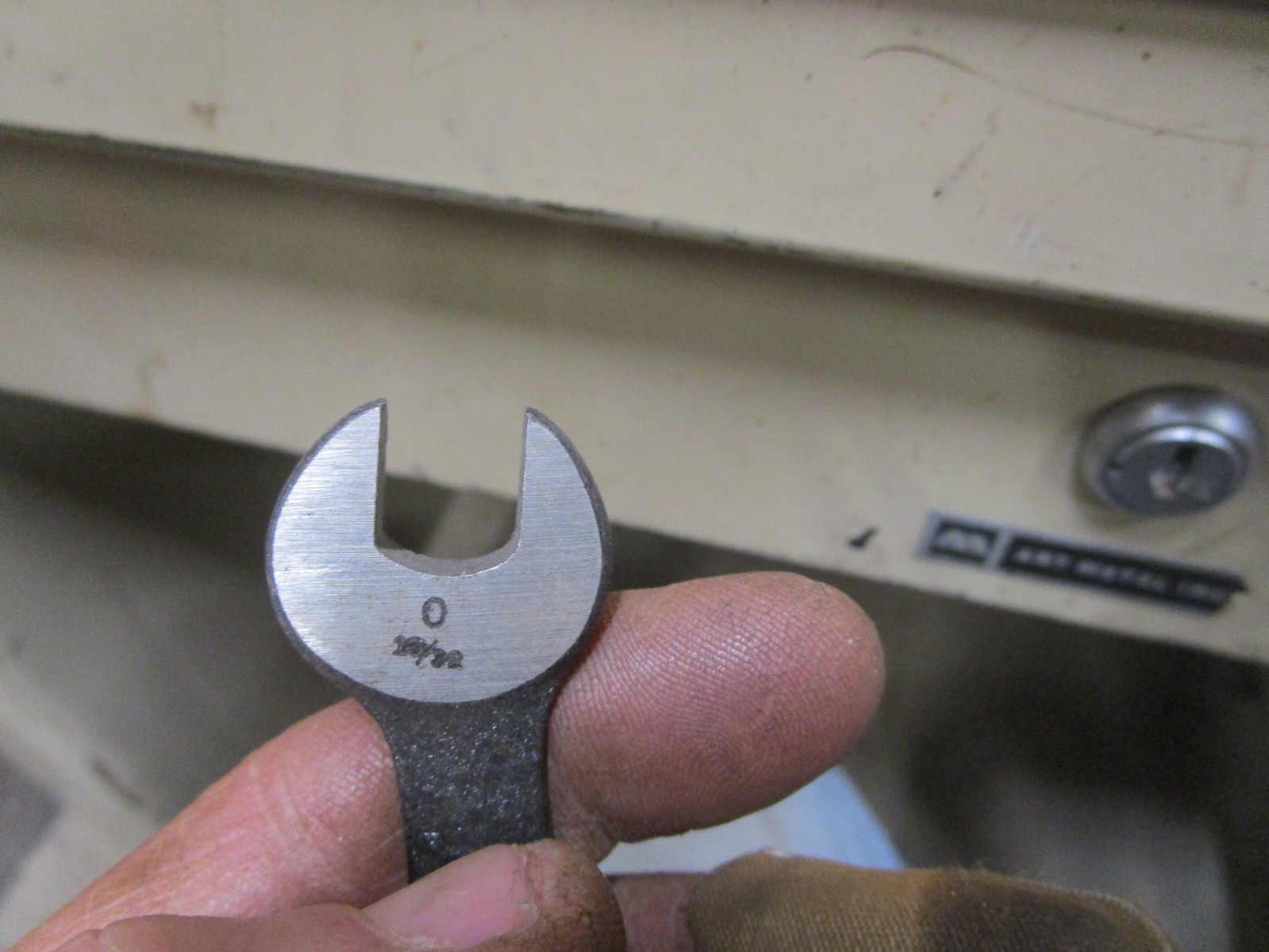 NOS Billings #0 Crinkle Finish 13/32″ Single Open End Lathe Machine Wrench USA