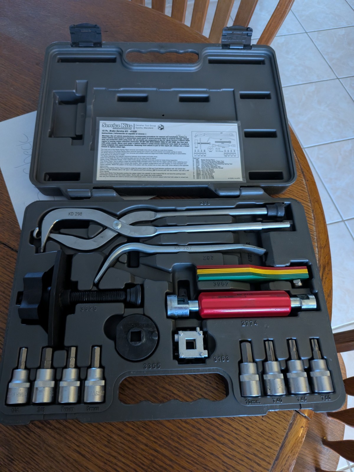 Master Brake Service Tool Kit For Disc and Drum Brakes With Adjuster & Pliers