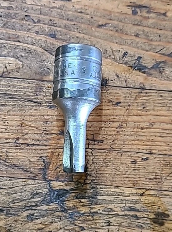 Snap On 1948 3/8″ Drive 5/16″ Chrome Clutch Bit Driver Socket USA, F-30