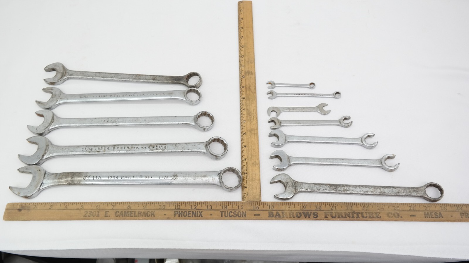Proto SAE Combination Wrench Lot 1 1/8 – 5/16 Mixed Lot of 12 Pieces TF