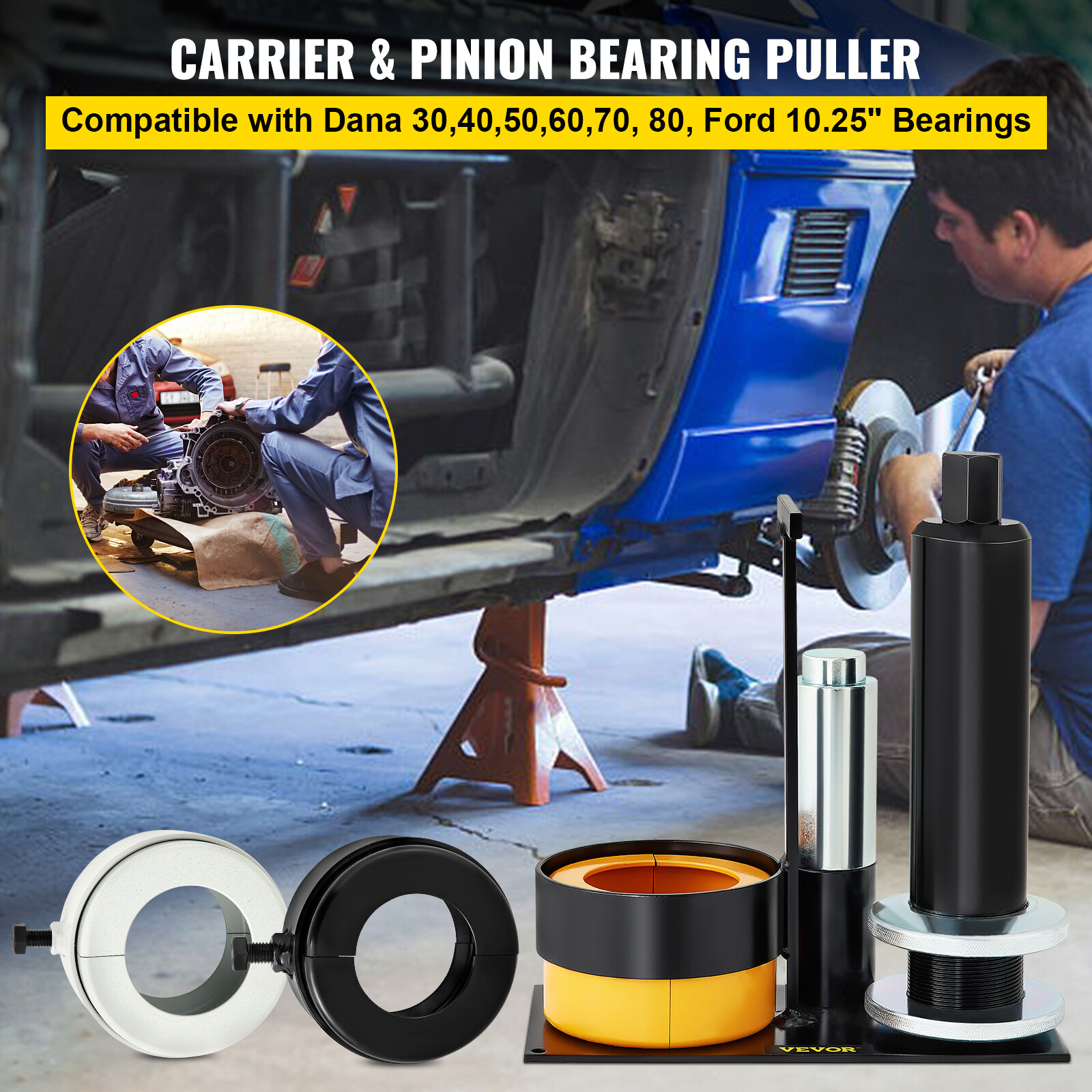 VEVOR Carrier & Pinion Bearing Puller for DANA 30 40 60 70 80 & FORD 10.25