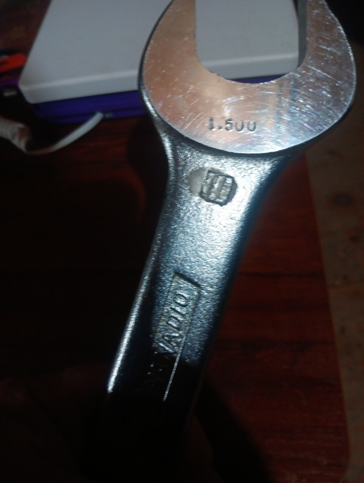 Cromo Irimo Vanadio, Open Wrench, Large, Sae 41 And 1.500, Minor Condition Wear
