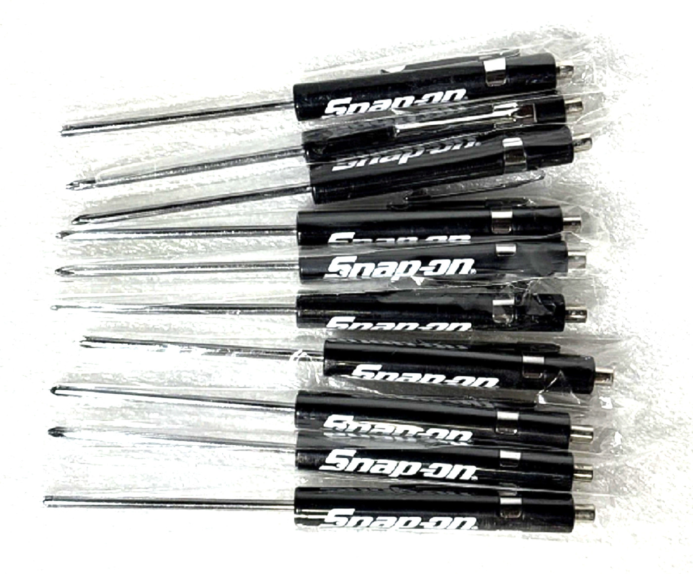 10 (TEN) SNAP-ON Pocket Screwdrivers PHILLIPS TIP Screwdrivers *BLACK* NEW!
