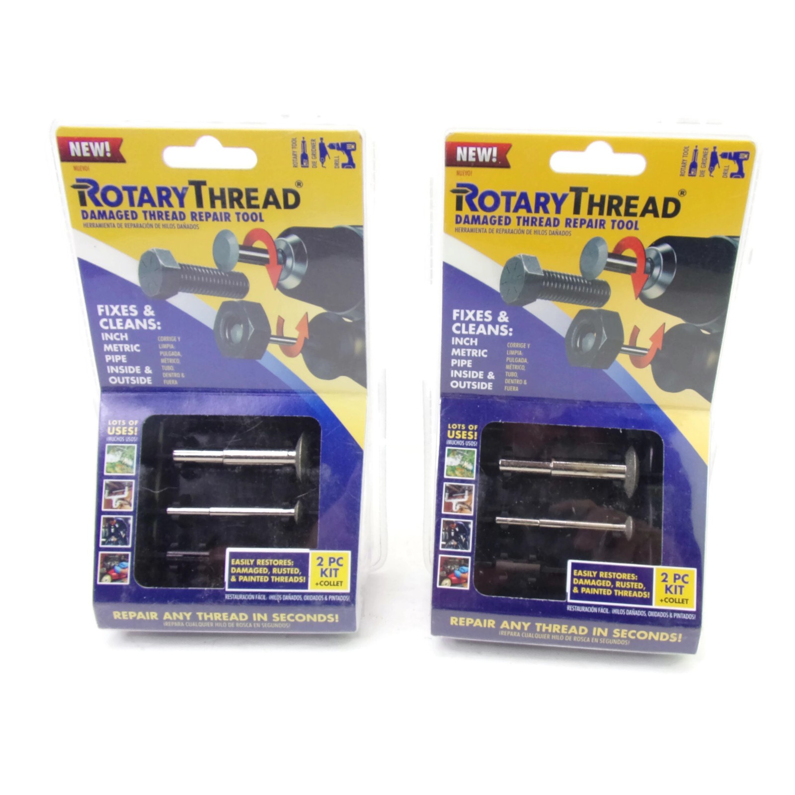 2 SETS Damaged Thread Repair Tools Rotary Thread ~ New In Package ~