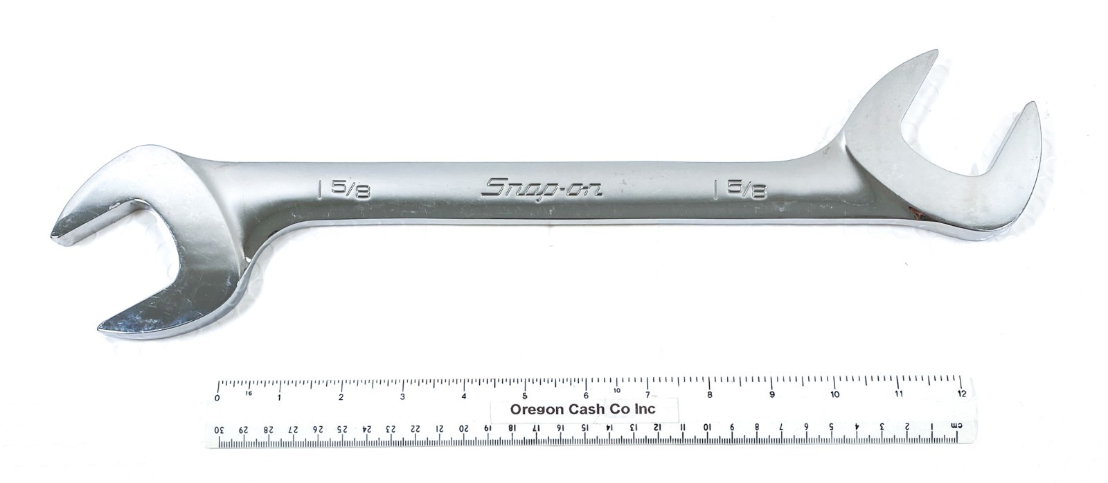 Snap-On Tools VS52B 1-5/8″ SAE 4 Way Open-End Angle Head Chrome Wrench USA Made