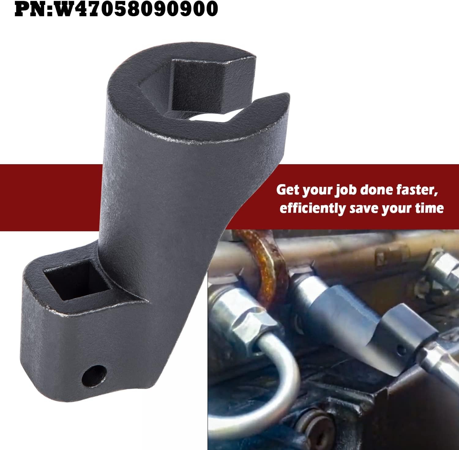 19MM High Pressure Fuel Line Socket Tool for Detroit Diesel DD13 DD15/16 J48770