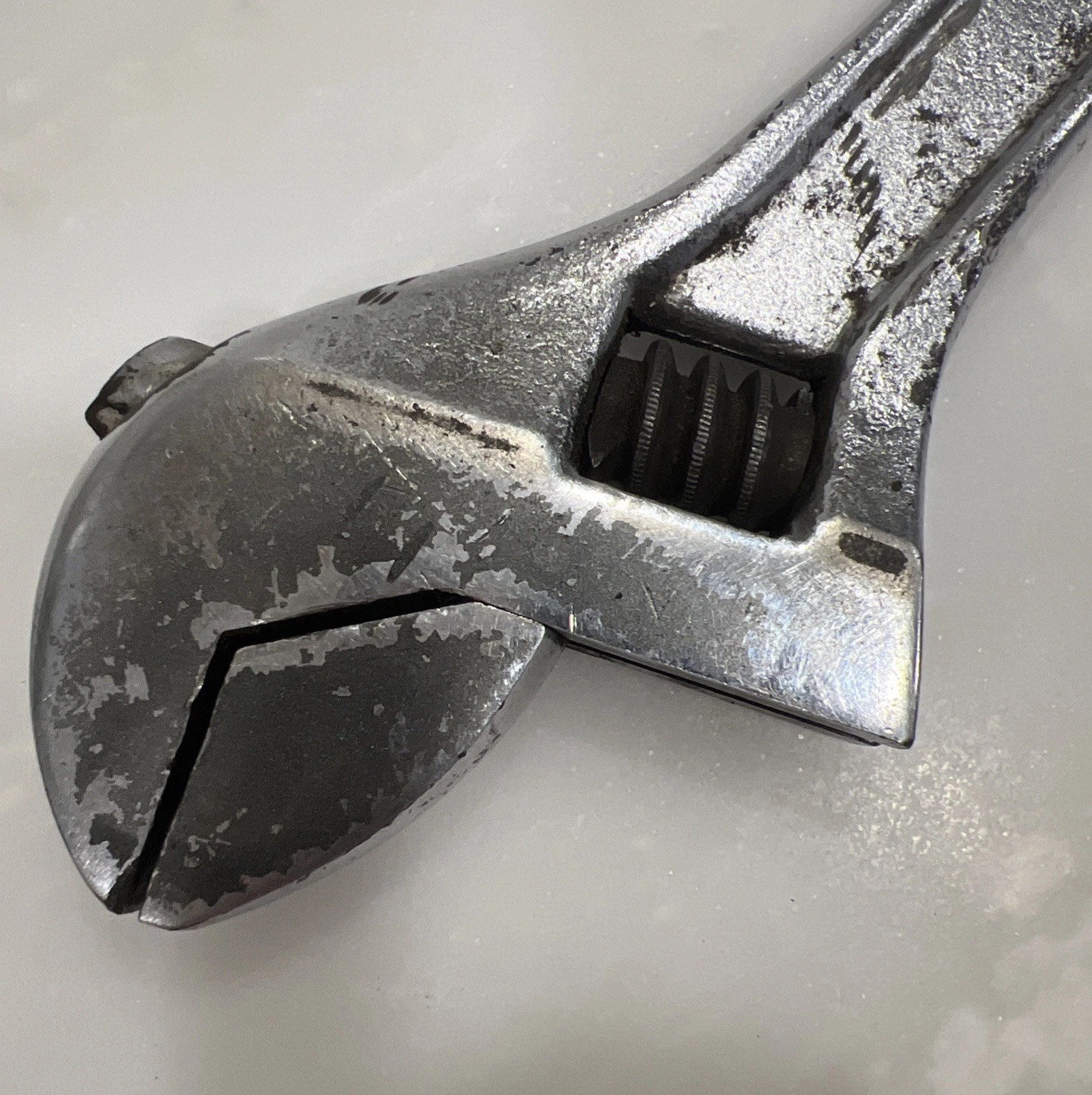 Vintage Crescent Tool Crestoloy 15″ Adjustable Wrench Made USA Cap 1 11/16” 43mm