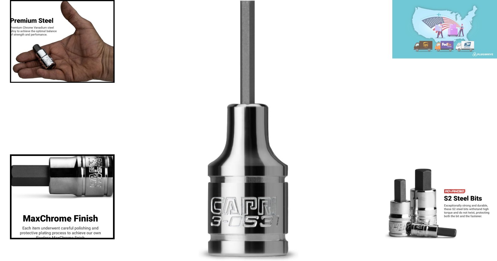 Single 2 mm Hex Bit Socket, 1/4-Inch Drive – Chrome Vanadium Steel Quality