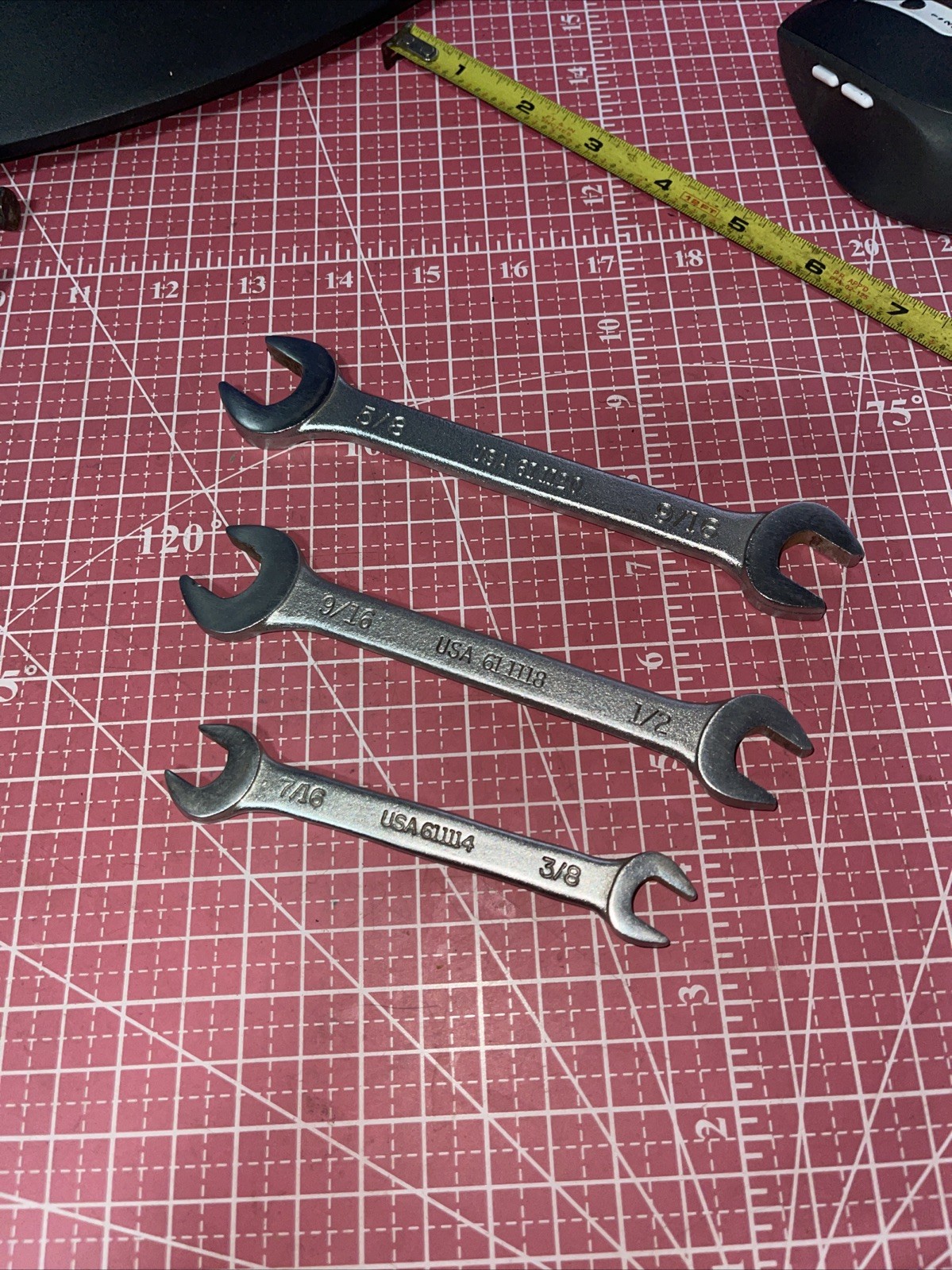 Easco USA 3 Piece SAE Open End Wrench Set 3/8 In – 5/8 In Vintage 3/8”-5/8”