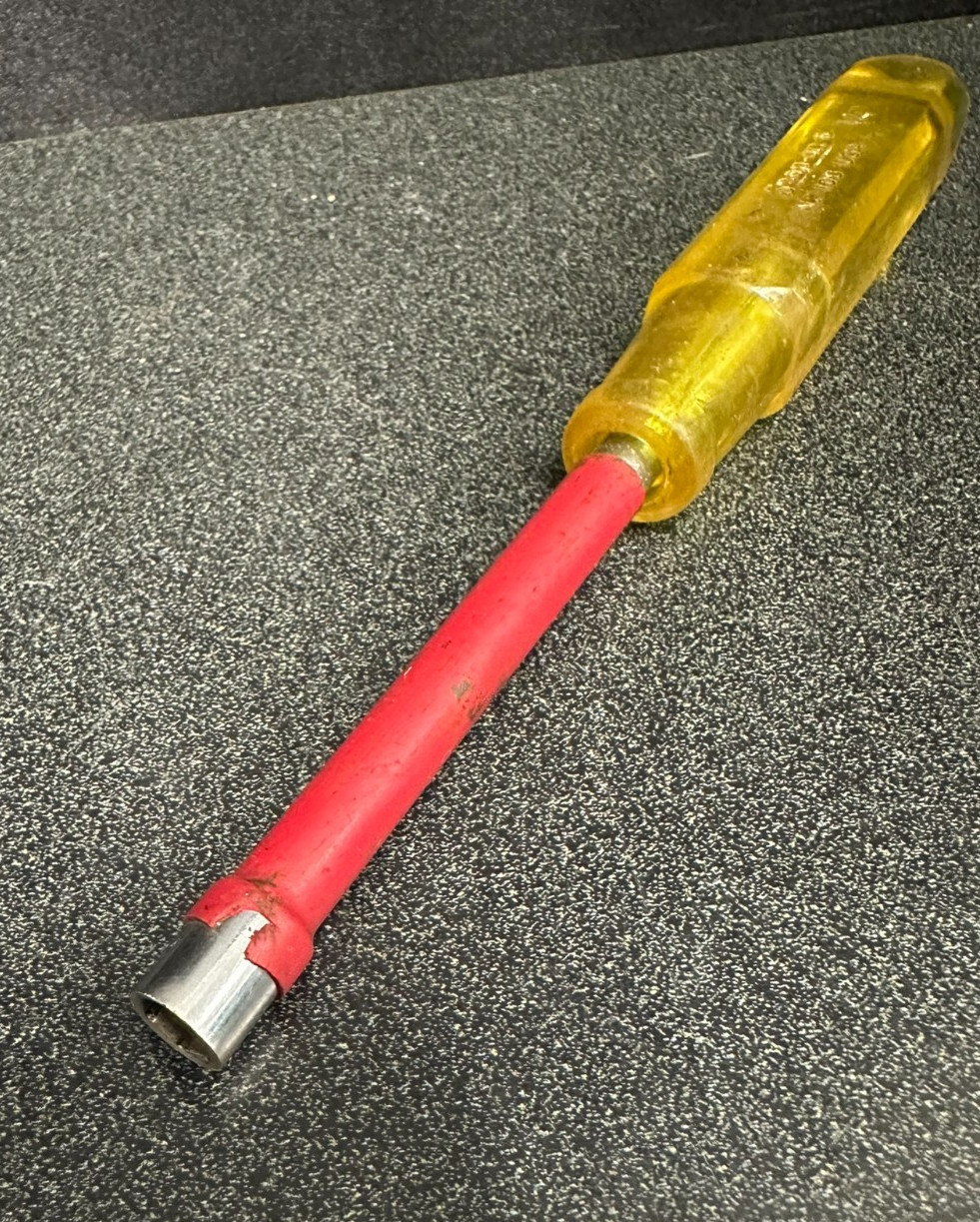 Snap-on ND108 1/4″ Nut Driver SAE Hard Clear Amber Handle USA FREE SHIPPING📦